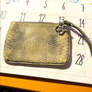 Stella and Dot Wristlet (snakeskin leather)